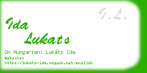 ida lukats business card